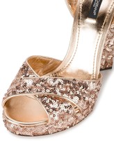 Thumbnail for your product : Dolce & Gabbana Rose Gold sequin 135 platform sandals