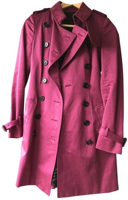 Burberry Purple Cotton Trench Coat for Women
