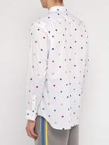 Thumbnail for your product : Comme des Garcons Shirt Shirt - Flower Embroidered Cotton Twill Shirt - Mens - White