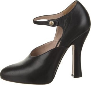 Gucci Leather D'Orsay Pumps Black Faux Pearl Accents & Interlocking G Logo Round-Toes Platform Mary Jane Strap & Button Closure at Uppers Unfortunately, due to restrictions, this item may not be eligible for shipping in all areas. | Gucci Faux Pearl Accents Leather D'Orsay Pumps in Black, Women's IT 39 | 9