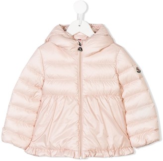 girls pink moncler coat