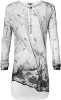Thumbnail for your product : Ann Demeulemeester printed button neck sweater