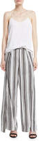 Thumbnail for your product : Cupcakes And Cashmere Avah Striped Split Wide-Leg Pants
