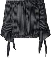Thumbnail for your product : Isa Belle Isabelle Blanche striped off-shoulder top