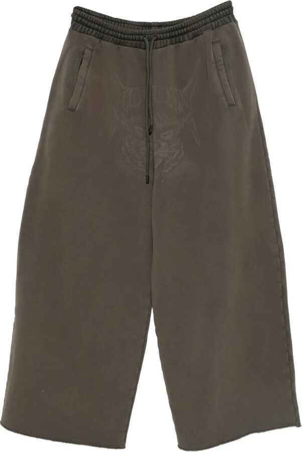 LỰU ĐẠN Bontan raw-cut fleece track pants