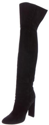 Christian Dior Suede Thigh-High Boots