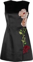 Yolanda floral-embroidery midi dress 
