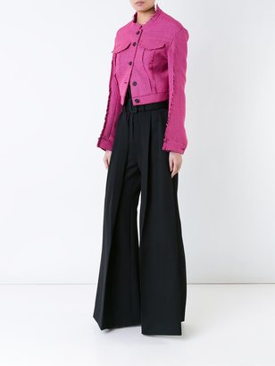 Yang Li high-waisted trousers - women - Cotton/Virgin Wool - 40