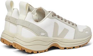 Rick Owens + Veja Venturi Vegan Suede-Trimmed Faux Leather Sneakers