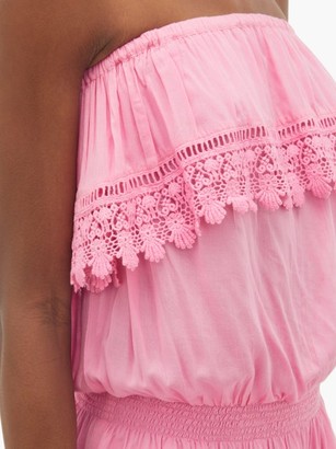 Melissa Odabash Joy Ruffled Strapless Mini Dress - Pink