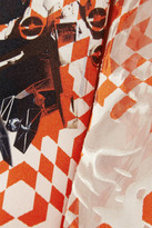 Thumbnail for your product : Preen by Thornton Bregazzi Hoth printed devoré silk-satin top