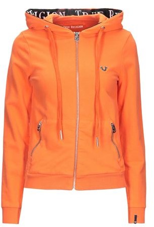 orange true religion hoodie