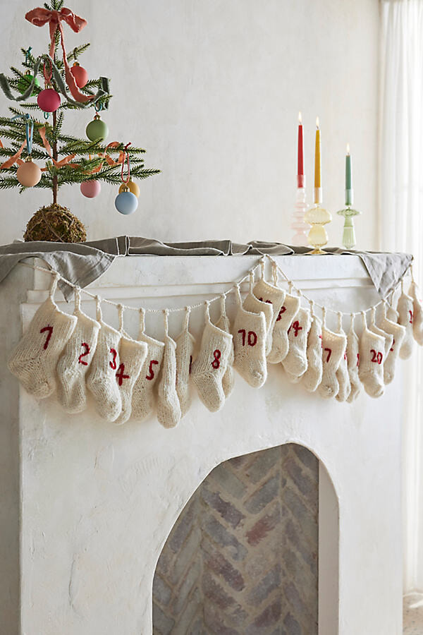 Advent Stocking Garland at Terrain