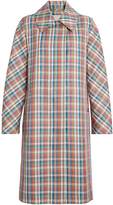 Thumbnail for your product : Burberry Micro Check Silk Blend Car Coat