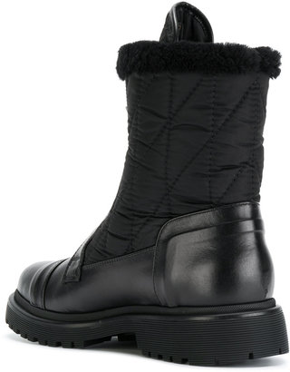 Moncler quilted shearling-trim boots