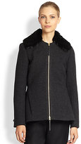 Thumbnail for your product : Marni Fur-Collar Wool-Blend Jacket