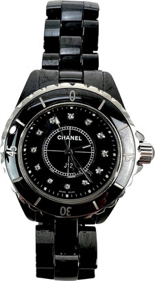 chanel ceramic watch black