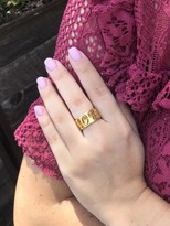 Thumbnail for your product : Cathy Waterman Wide Carved Love Yellow Gold Band Ring