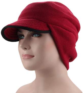 FEOYA Warm Winter Hats Thick Windproof Earflap Wool Cap with Visor