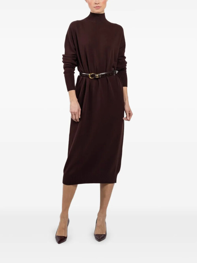 Kontatto Roll-Neck Midi Dress
