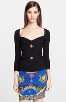 Thumbnail for your product : Versace Hardware Detail Knit Top