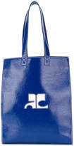Thumbnail for your product : Courreges medium logo front tote bag
