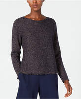 Thumbnail for your product : Eileen Fisher Wool Blend Long-Sleeve Fringe-Hem Sweater