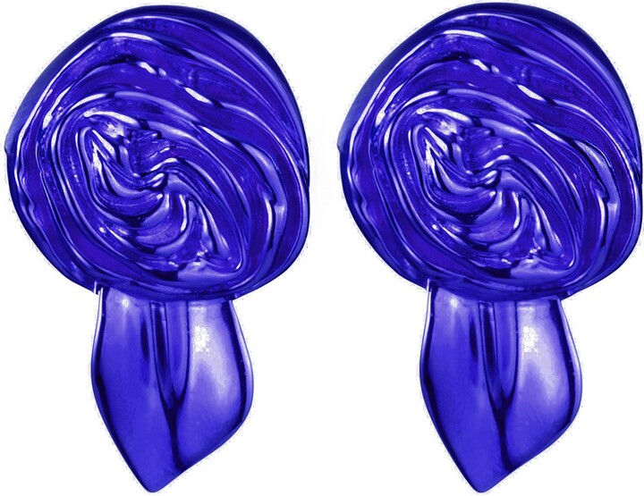 Sterling King Rosette Stud Earrings