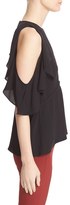 Thumbnail for your product : Theory Women's Desiraya B Cold Shoulder Silk Blouse