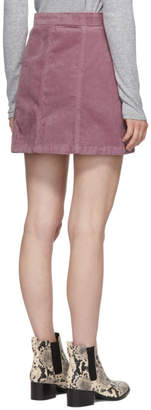 Rag & Bone Pink Corduroy Rosie Miniskirt
