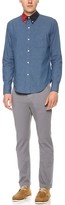 Thumbnail for your product : Band Of Outsiders Split Collar Chambray Shirt