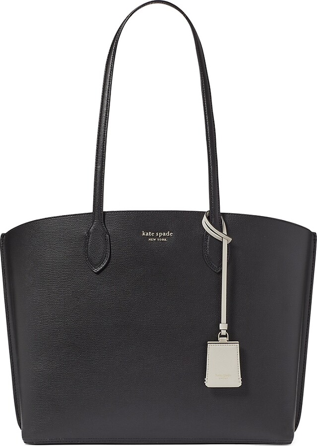 Kate Spade Women's Suite Crossgrain Leather Work Tote Bag Black