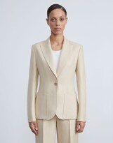 Thumbnail for your product : Lafayette 148 New York Plus Size Flax Linen Canvas Fitted Blazer