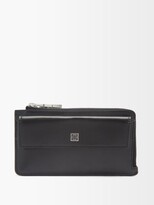Thumbnail for your product : Givenchy 4g-chain Zipped Leather Cardholder - Black