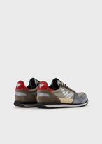 Thumbnail for your product : Emporio Armani Suede Leather Sneakers With Side Logo Detail