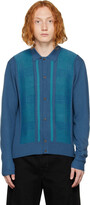 Thumbnail for your product : KING & TUCKFIELD Blue Textured Cardigan