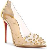 Thumbnail for your product : Christian Louboutin Collaclou 100 pvc gold studs pumps