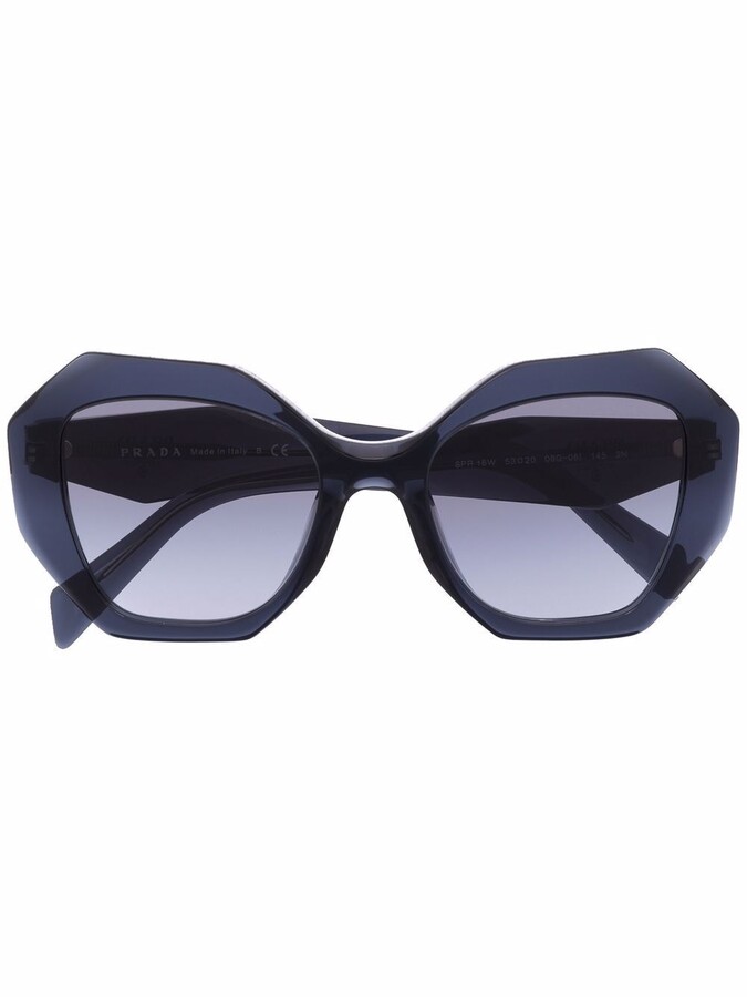 Prada Eyewear Geometric-Frame Sunglasses - ShopStyle