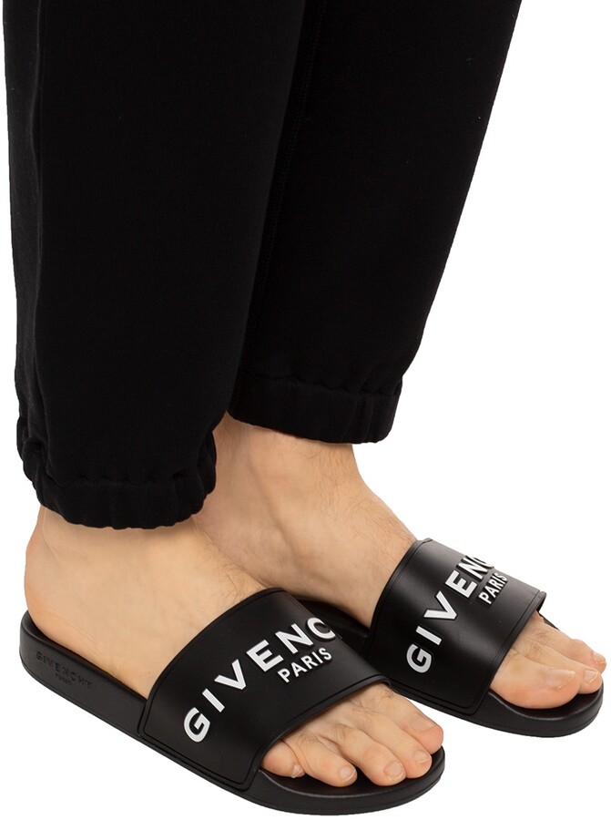 Givenchy Slides With Tactile Logo Men's Black - ShopStyle Sandals