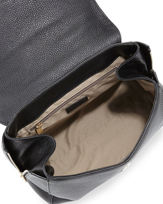 Versace Leather Top-Handle Satchel Bag, Black