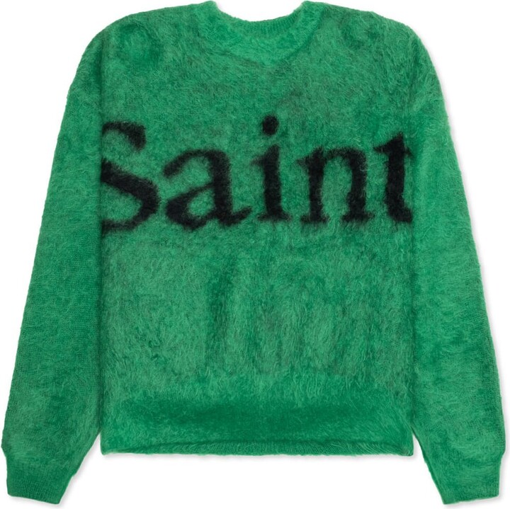 SAINT MXXXXXX Intarsia-Knit Crewneck Jumper