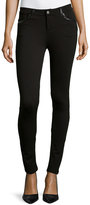 Thumbnail for your product : P. Luca Faux-Leather Trim Knit Jeggings, Black