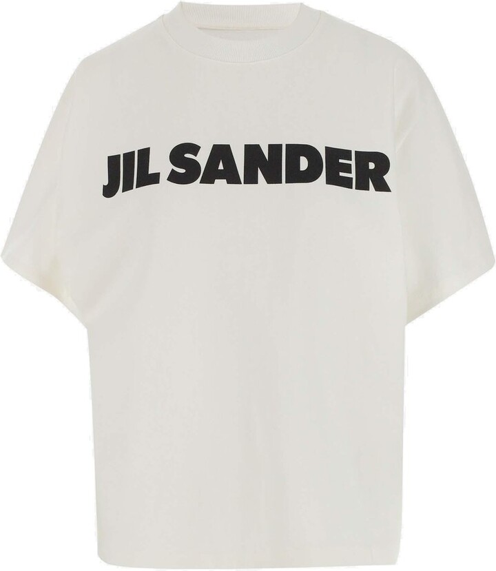 Jil Sander Logo Printed Crewneck T-Shirt - ShopStyle