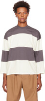 Thumbnail for your product : Sunnei Gray & White Striped Long Sleeve T-Shirt