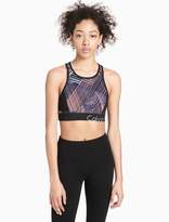 Thumbnail for your product : Calvin Klein performance printed racerback keyhole sports bra