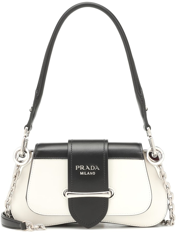 prada sidonie leather shoulder bag