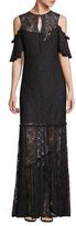 Thumbnail for your product : Nanette Lepore Song Lace Cold-Shoulder Gown
