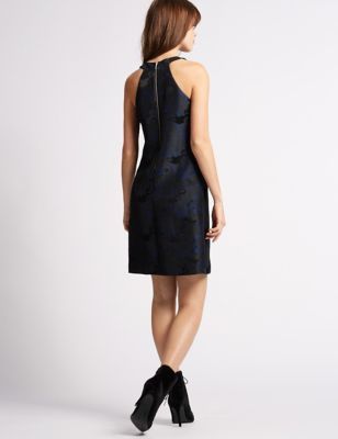 Marks and Spencer Jacquard Print Fit & Flare Dress