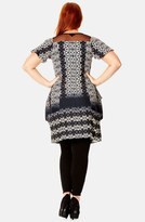 Thumbnail for your product : City Chic 'Ombré Animal' Illusion Yoke Cold Shoulder Tunic (Plus Size)