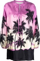 Graphic-Print Long-Sleeve Top 